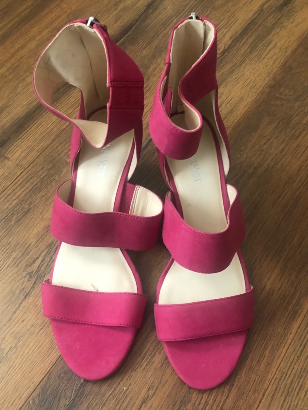 Magenta Nine West Ankle Wedge 8 ½ inches